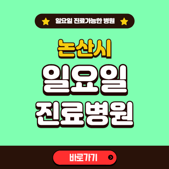 논산시 일요일 진료 가능한 병원 ❘ 주말 문여는 곳 총정리 (소아과, 내과, 안과, 치과, 피부과, 정형외과, 산부인과)