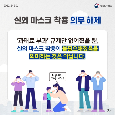 알트태그-실외마스크 착용 의무 해제 안내 1