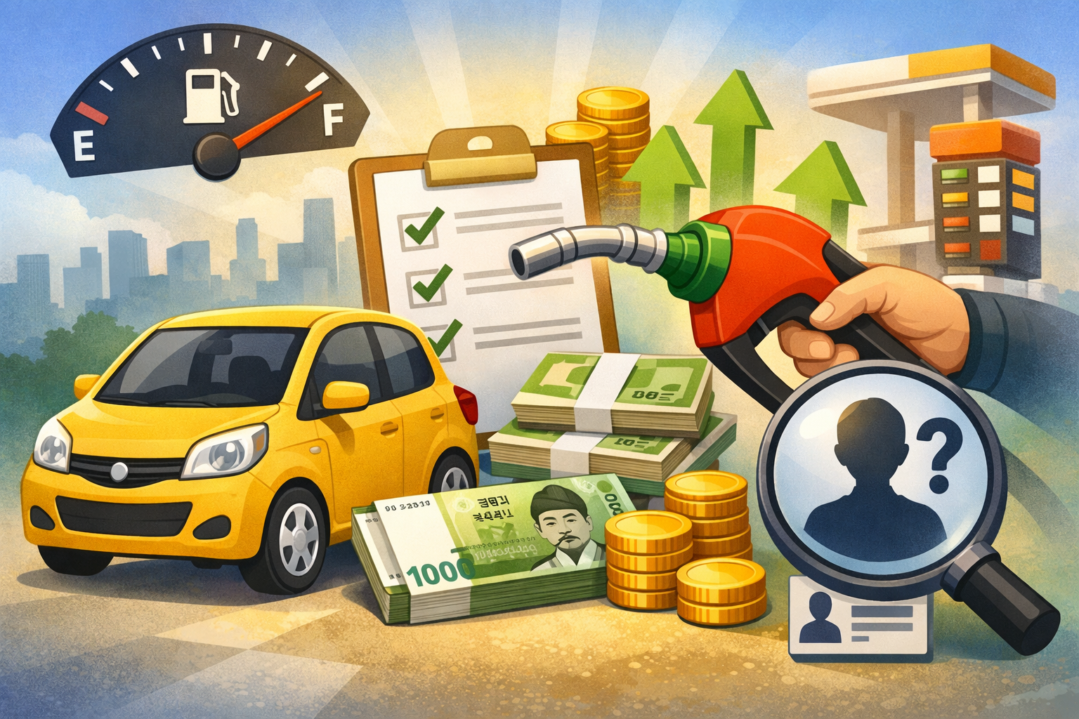 자동차 유류비 환급 지원금 신청방법 총정리｜경차 조건&middot;자격 한눈에 관련 사진