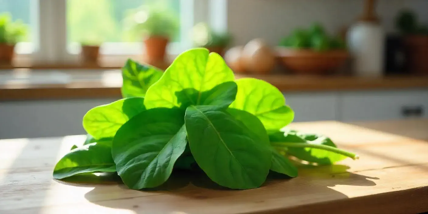 신선한 시금치 한다발