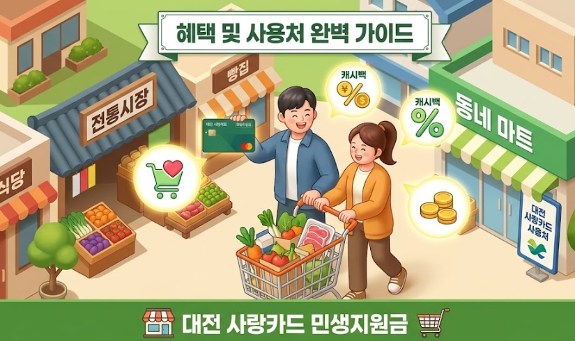 대전 사랑카드 민생지원금 신청 방법