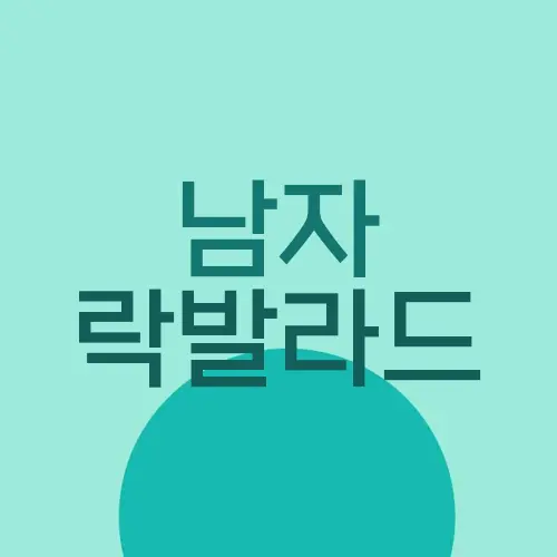남자 락발라드