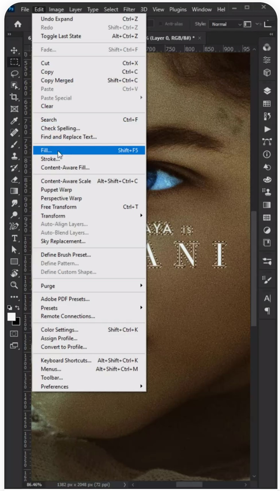 포토샵글자지우기
