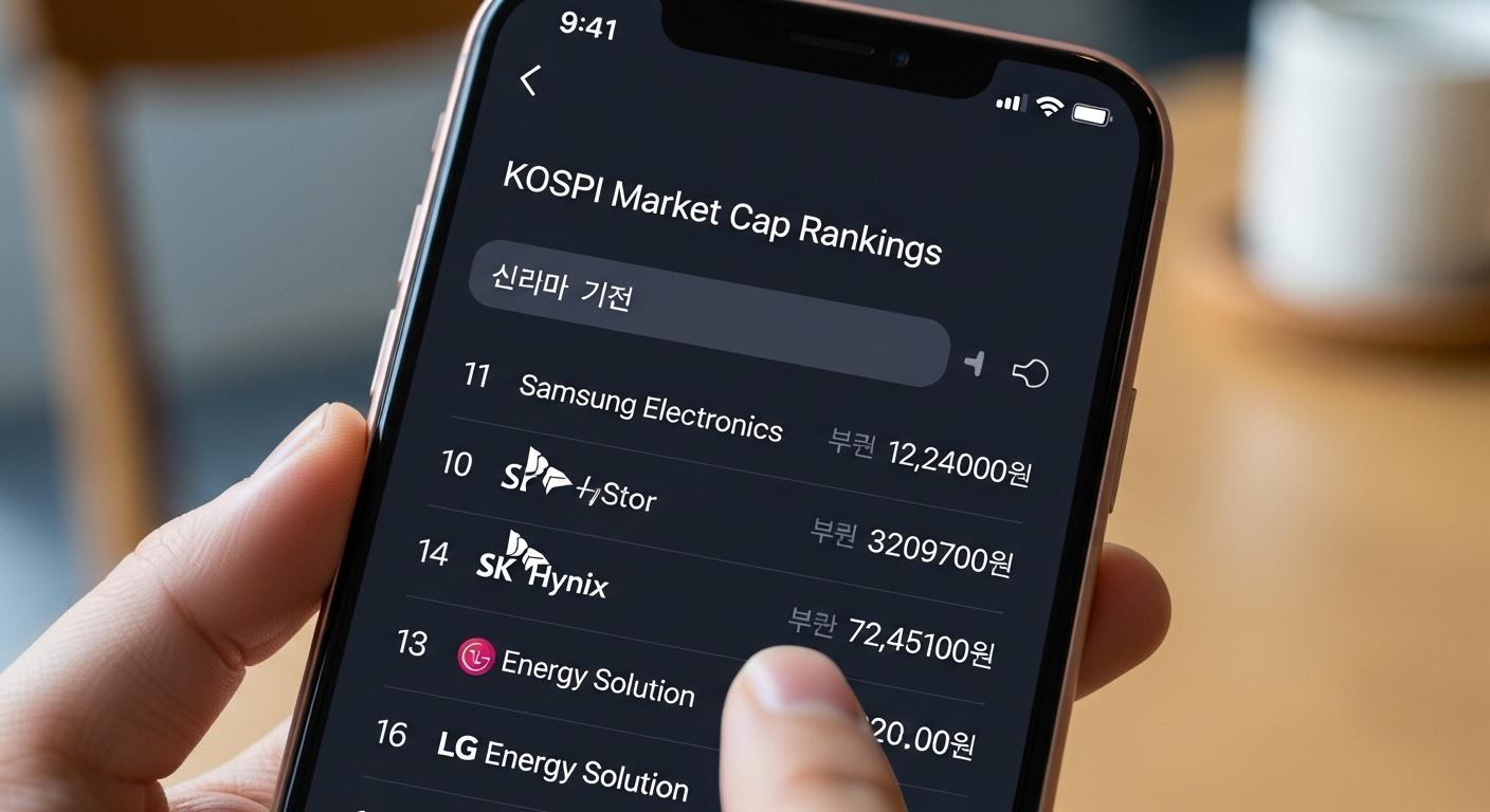 코스피 시가총액 순위 보는법