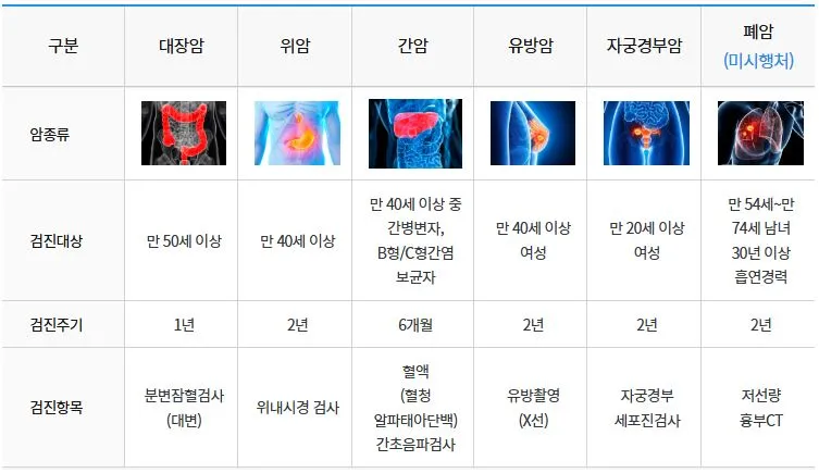 암검진 정리(세종충남대학교병원)