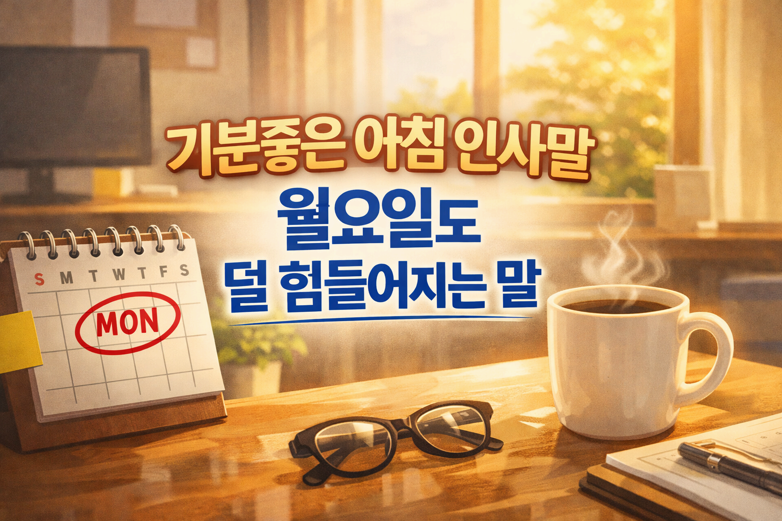 기분좋은 아침 인사말|월요일도 덜 힘들어지는 말
