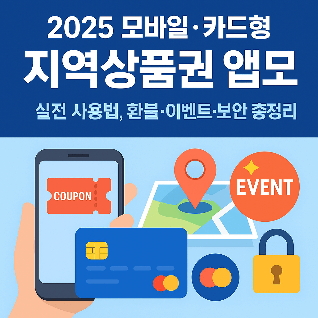 2025 모바일&middot;카드형 지역상품권 앱 비교 &amp; 알뜰 사용법