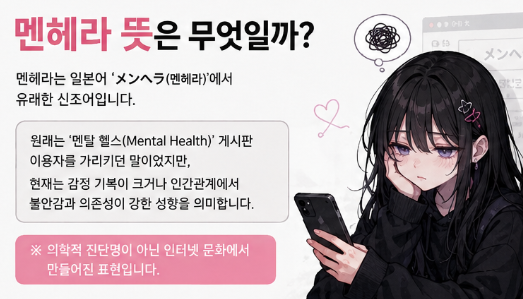 멘헤라 뜻 유래 자석·지뢰계·얀데레 밈 연애 성향과 집착 차이 총정리2
