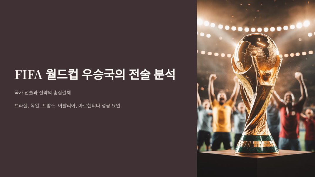 월드컵 우승국의 전술 전략 분석