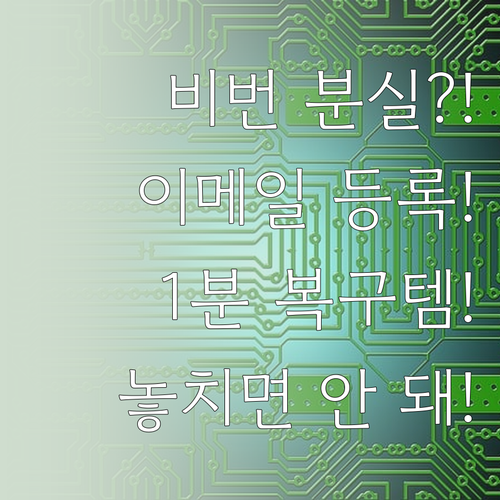 카카오 계정 비밀번호 분실 복구 이메..