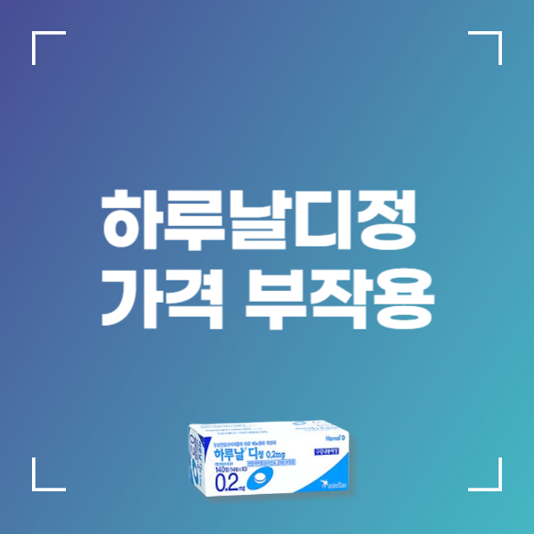 하루날디정 0.2mg 효능 부작용 가격 복용 방법
