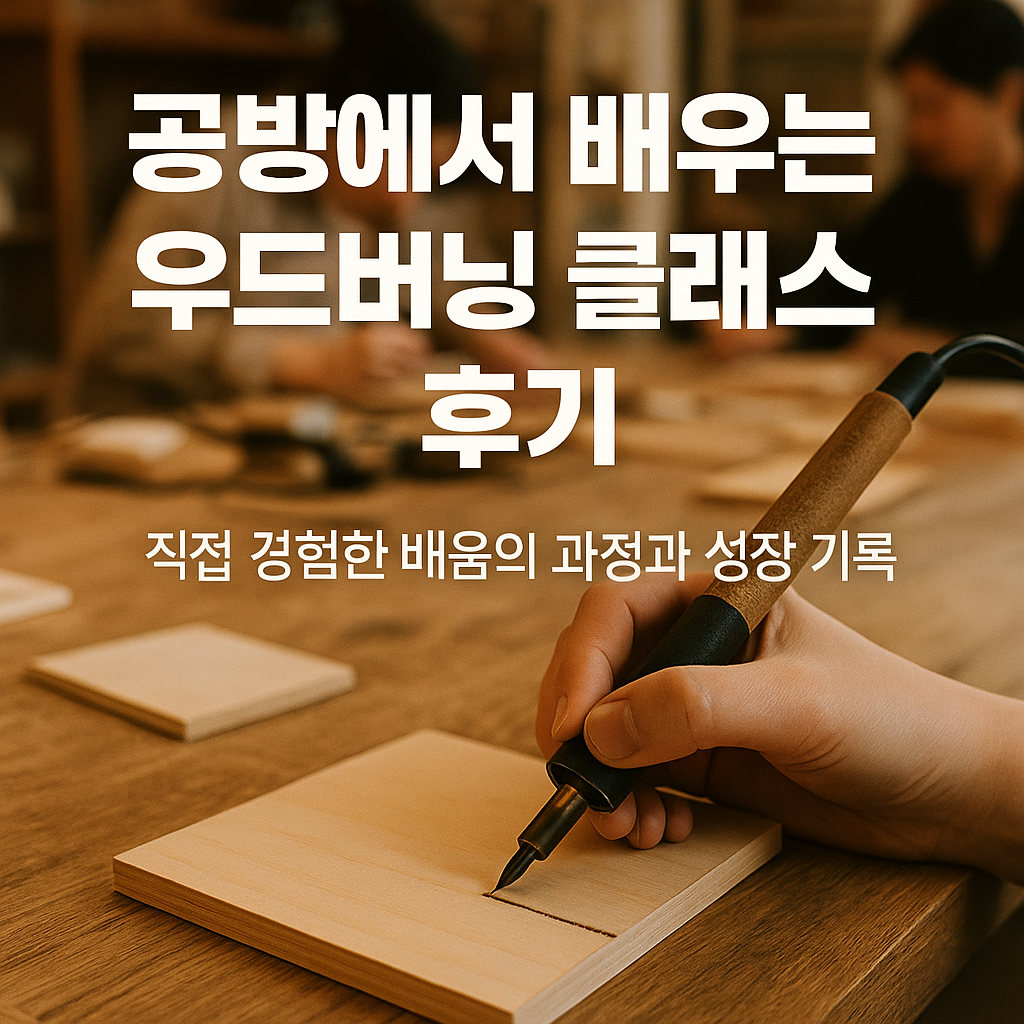공방에서 배우는 우드버닝 클래스 후기