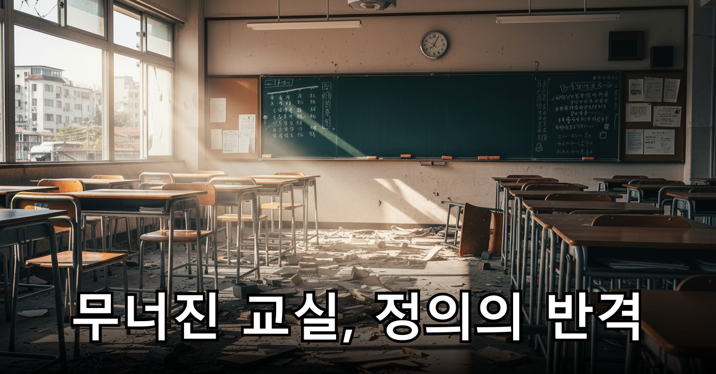무너진 교실, 절망 속 한 줄기 빛