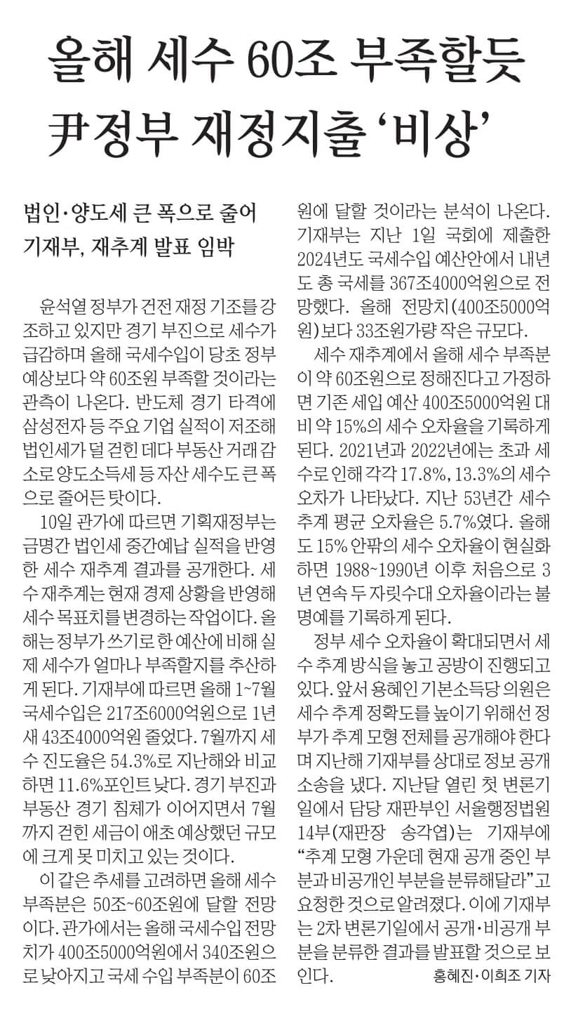 9월 11일 월 경제뉴스 부동산뉴스 헤드라인뉴스 오늘의 간추린뉴스