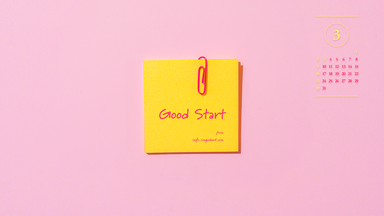 11 노란색 포스트잇 A - 2025년3월 노트북배경화면