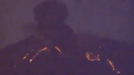 일본화산폭발분화사진