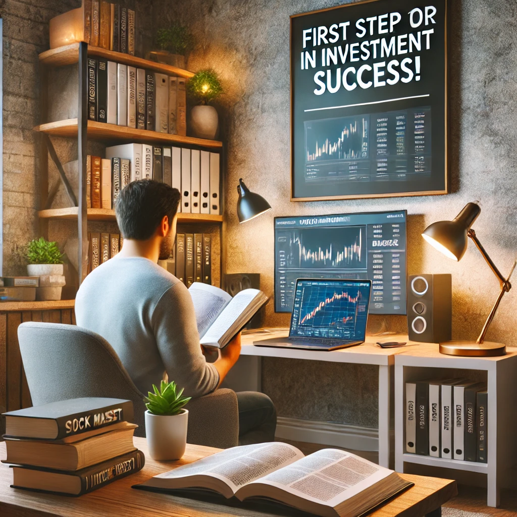 주식 차트를 보고 있는 남자