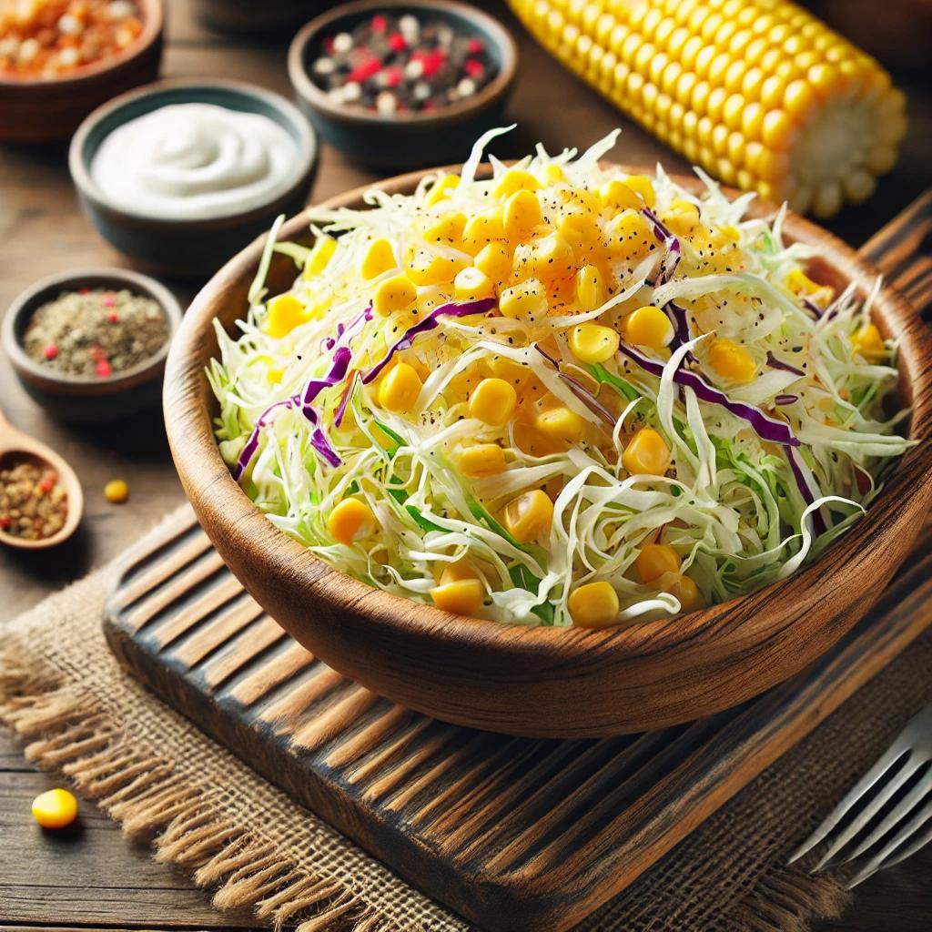 옥수수 코울슬로 만들기 양배추 샐러드 소스