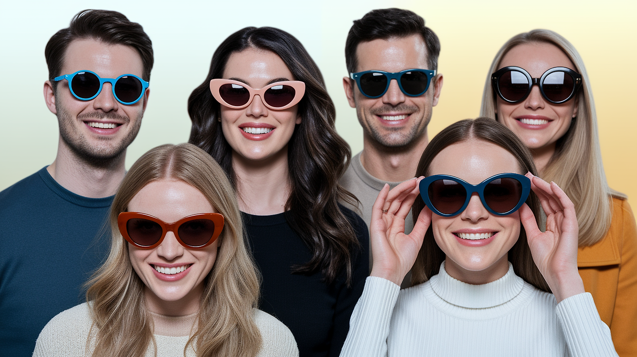 얼굴형을 고려한 썬글라스 착용