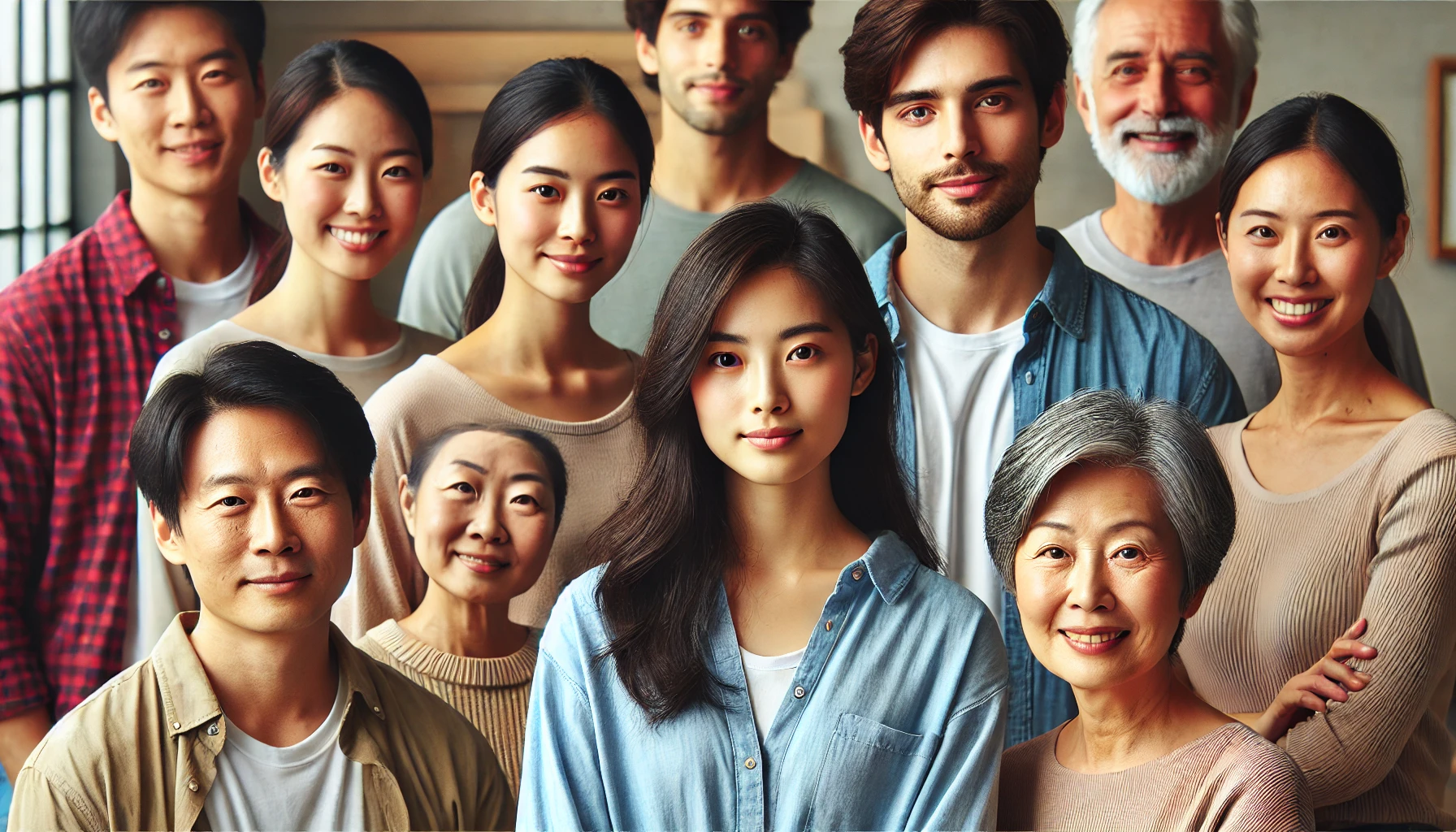 다양한 아시아인들 사진