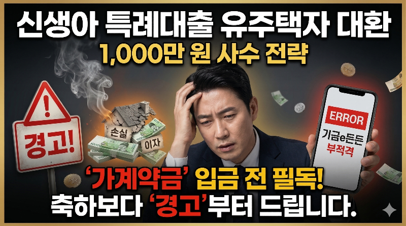 2026 신생아 특례대출 유주택자 대환 전략 Newborn Special Loan Refinancing Strategy Warning 가계약금 입금 전 주의사항 및 현금 1,000만 원 사수법 Save 10 million won tips BMY 자산연구소