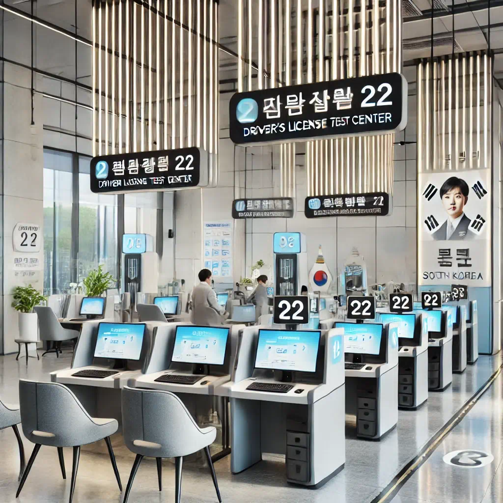 주민센터 안에서 모바일 관련 작업이 운영되는 모습을 보여주는 이미지