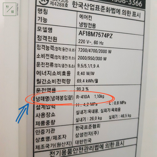에어컨 실내기 냉매에 대한 설명 이미지 입니다.