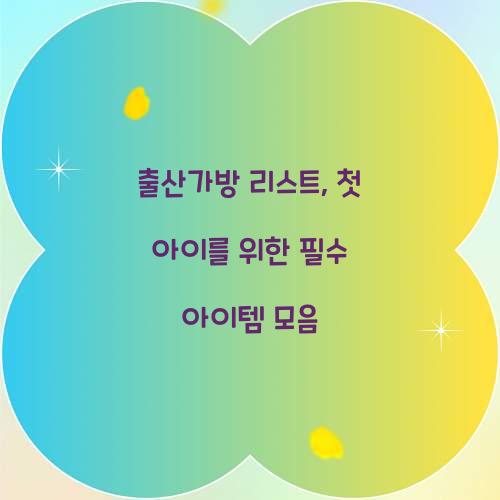 출산가방 리스트