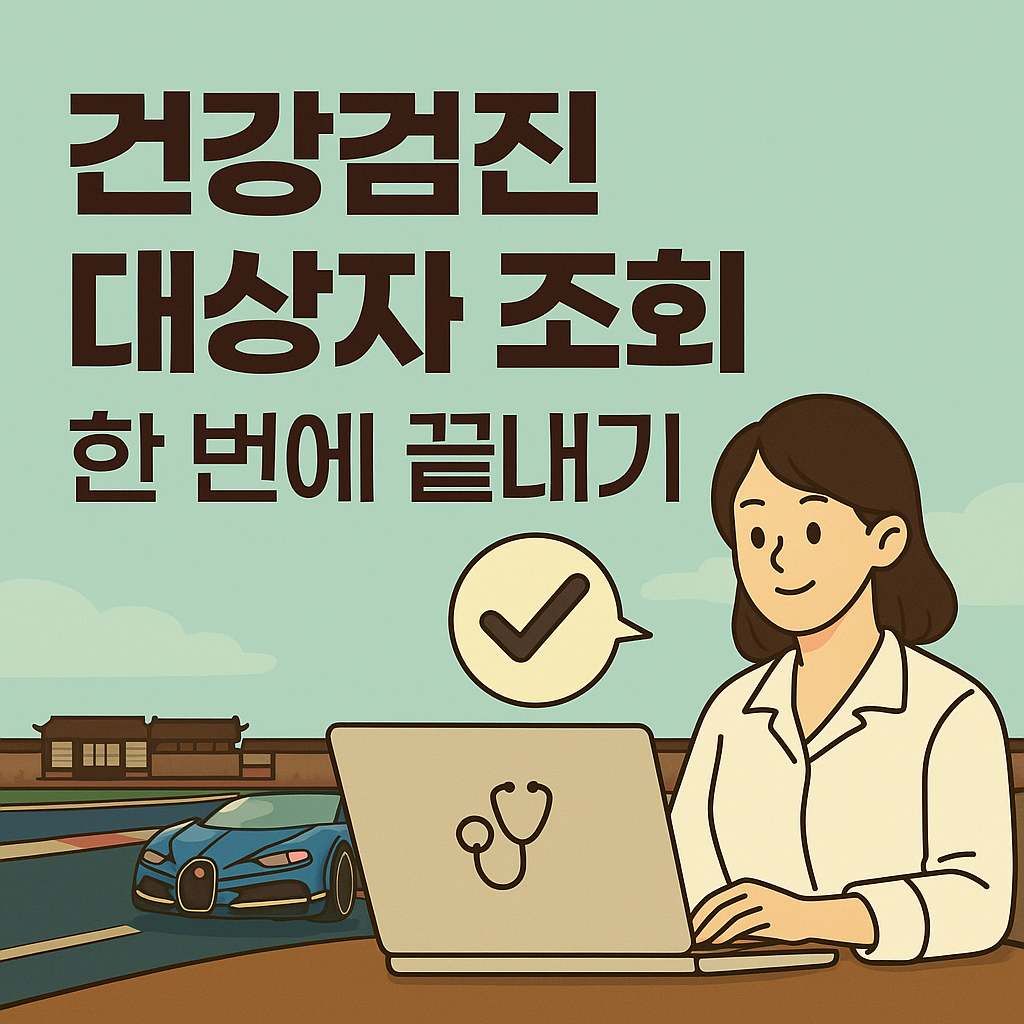건강검진 대상자 조회 한 번에 끝내기