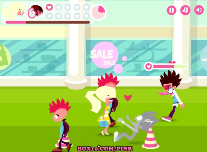 눈빛보내기-공주편-플래시게임-플레이-소녀가-남성을-유혹하는-화면