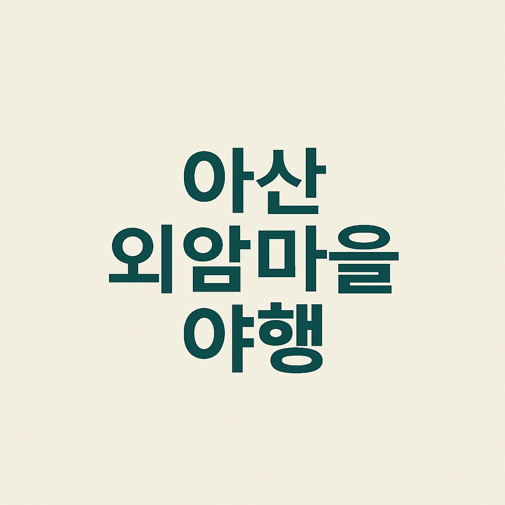 2025 아산 외암마을 야행 주차장 입장료 셔틀버스의 관련사진