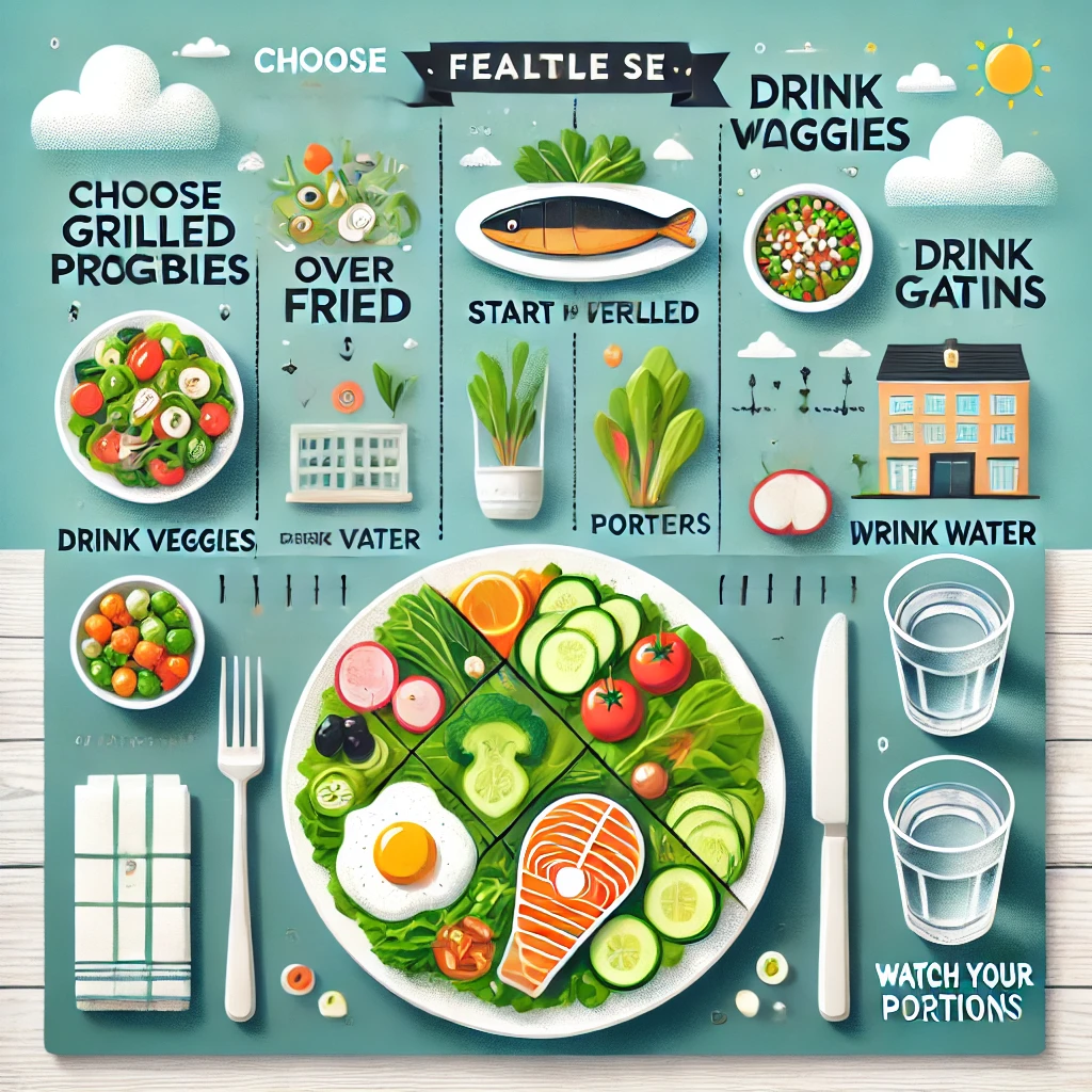 외식할 때도 건강 챙기는 법 이미지