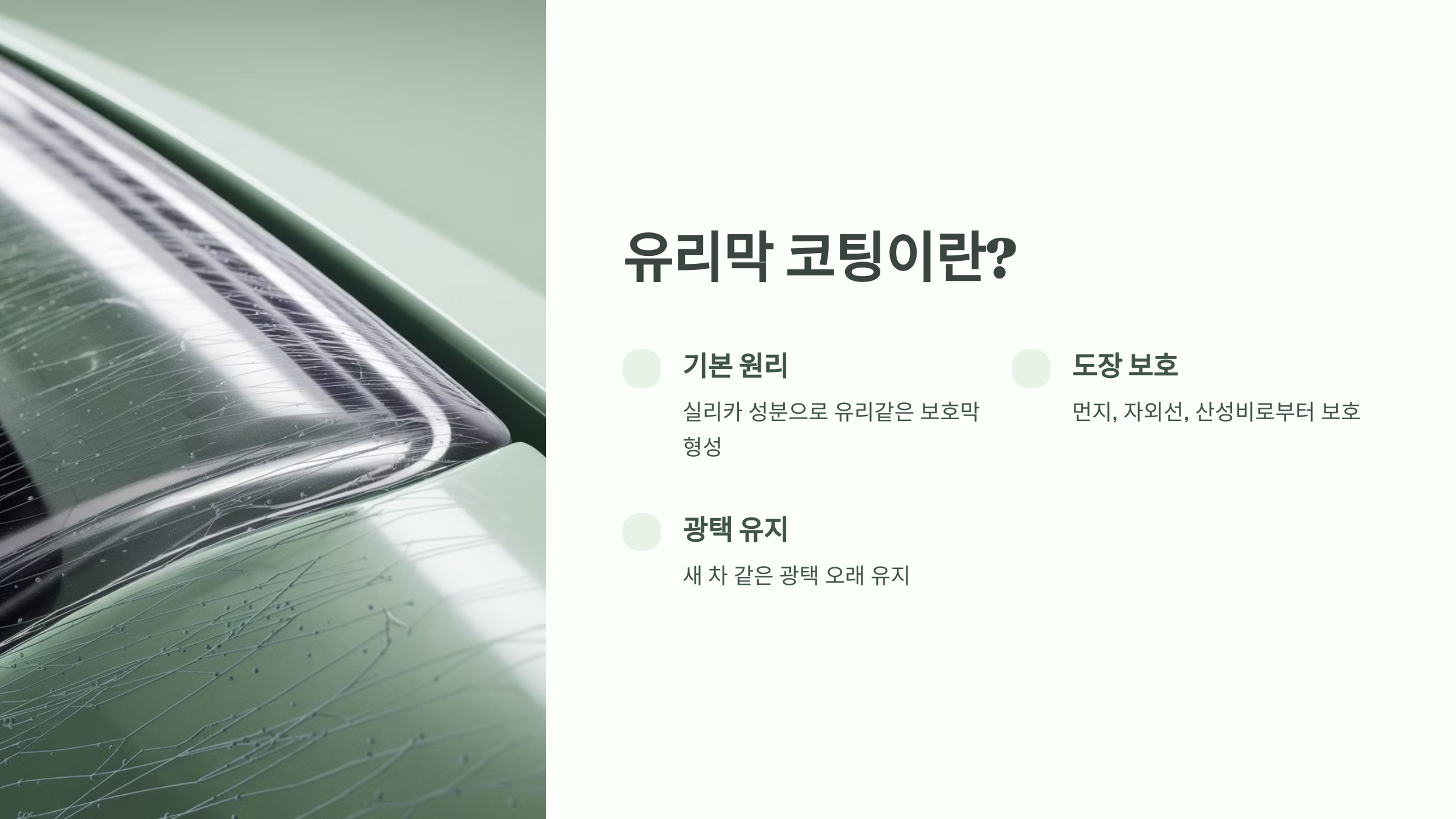 ✅ 1. 유리막 코팅이란?