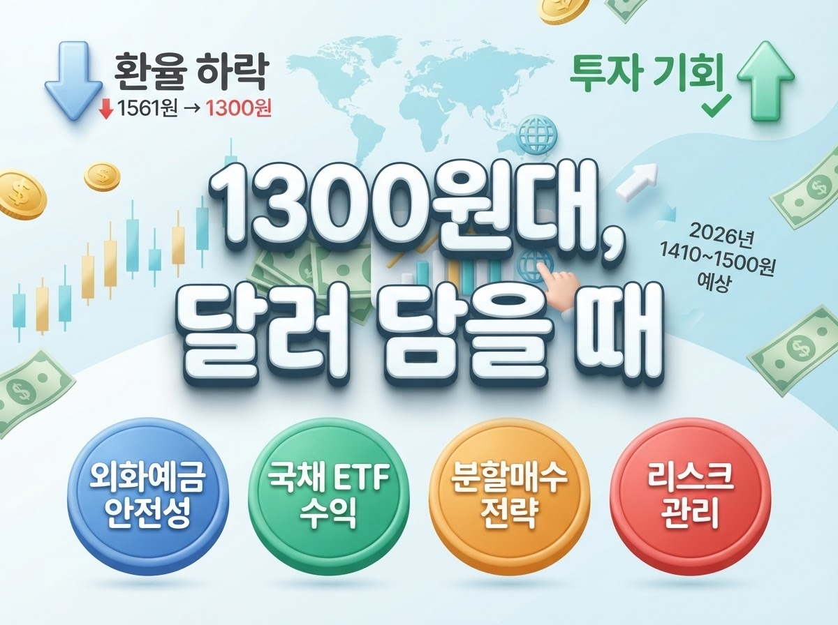 달러 1300원대 투자방법