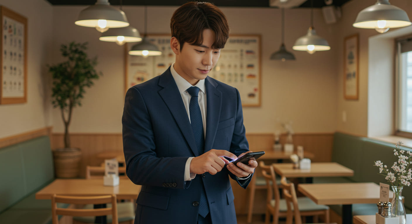 경기도 지역화폐를 사용해 결제하는 청년