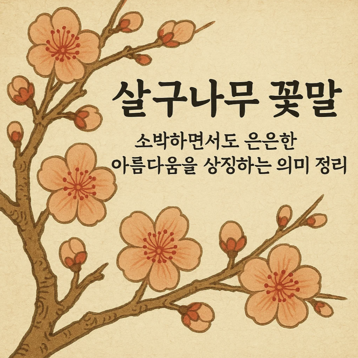 살구나무 꽃말 소박하면서도 은은한 아름다움을 상징하는 의미 정리