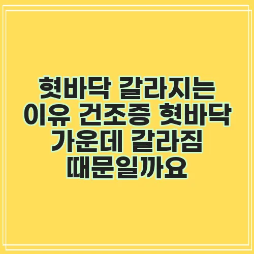 혓바닥 갈라지는 이유 건조증 혓바닥 가운데 갈라짐 때문일까요