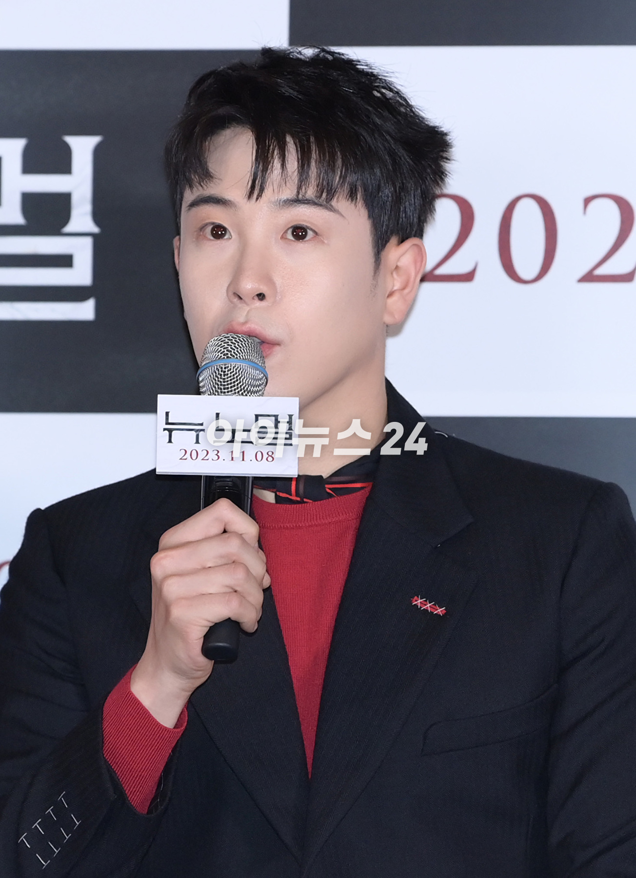 배우 표지훈(피오)이 27일 오후 서울 CGV 용산아이파크몰에서 열린 영화 &#39;뉴 노멀&#39;(감독 정범식) 언론시사회에 참석하고 있다. [사진=정소희 기자]