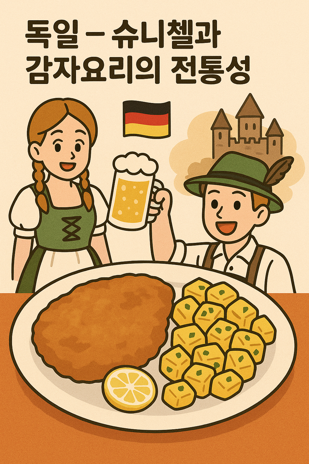 독일 전통 요리의 핵심, 슈니첼과 감자요리를 건강하게 즐기는 오븐 조리 업그레이드