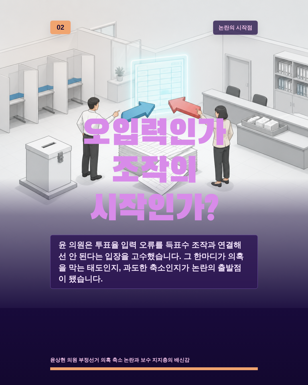 오입력인가 조작의 시작인가?