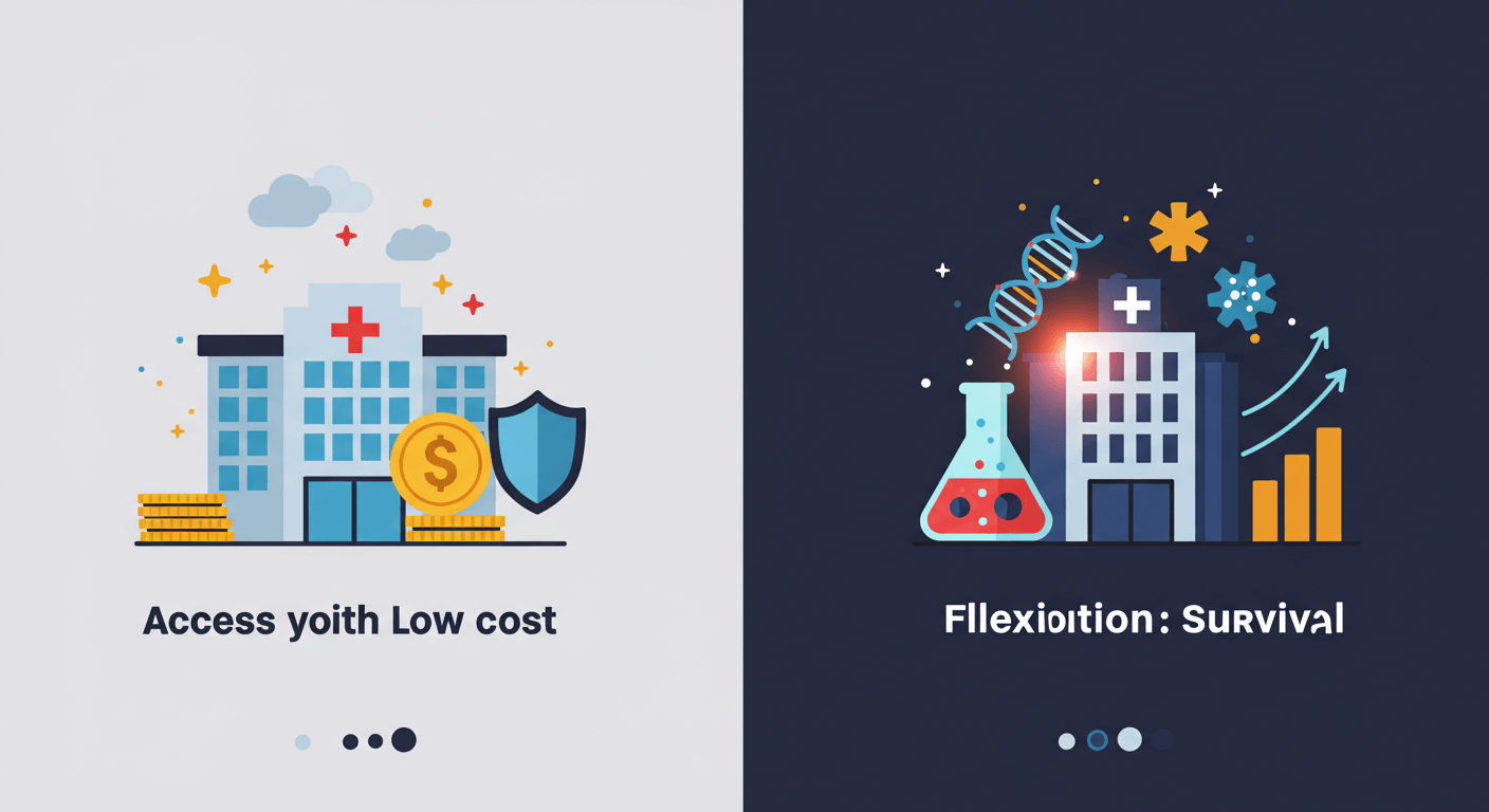 차이점 – 시스템, 접근법, 생존률의 다층적 차이
