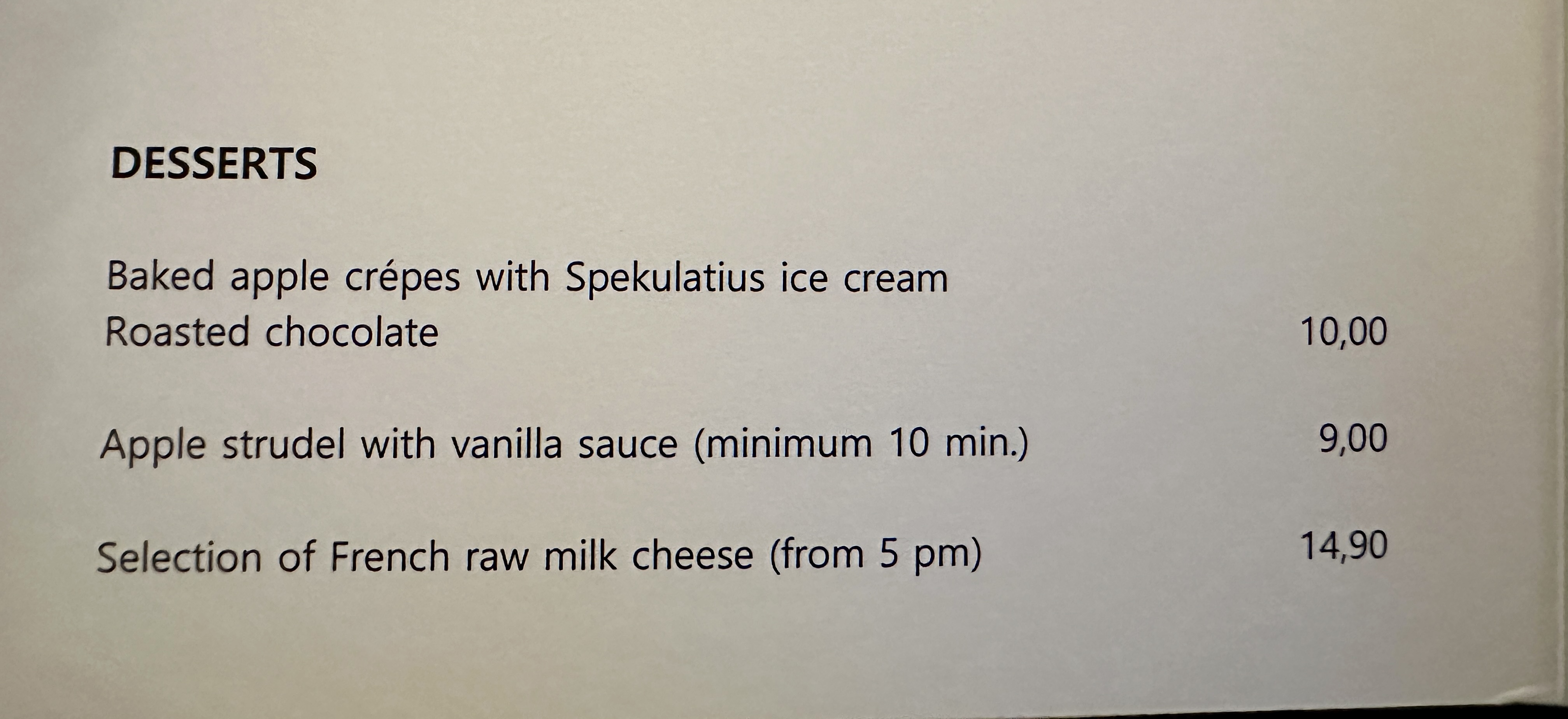 cafe literatur haus desserts menu