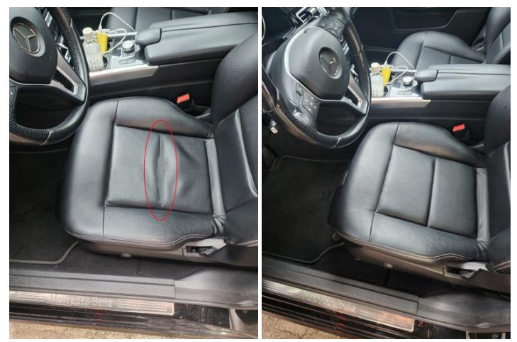 오늘N 자동차시트복원전문가 복원 전 후