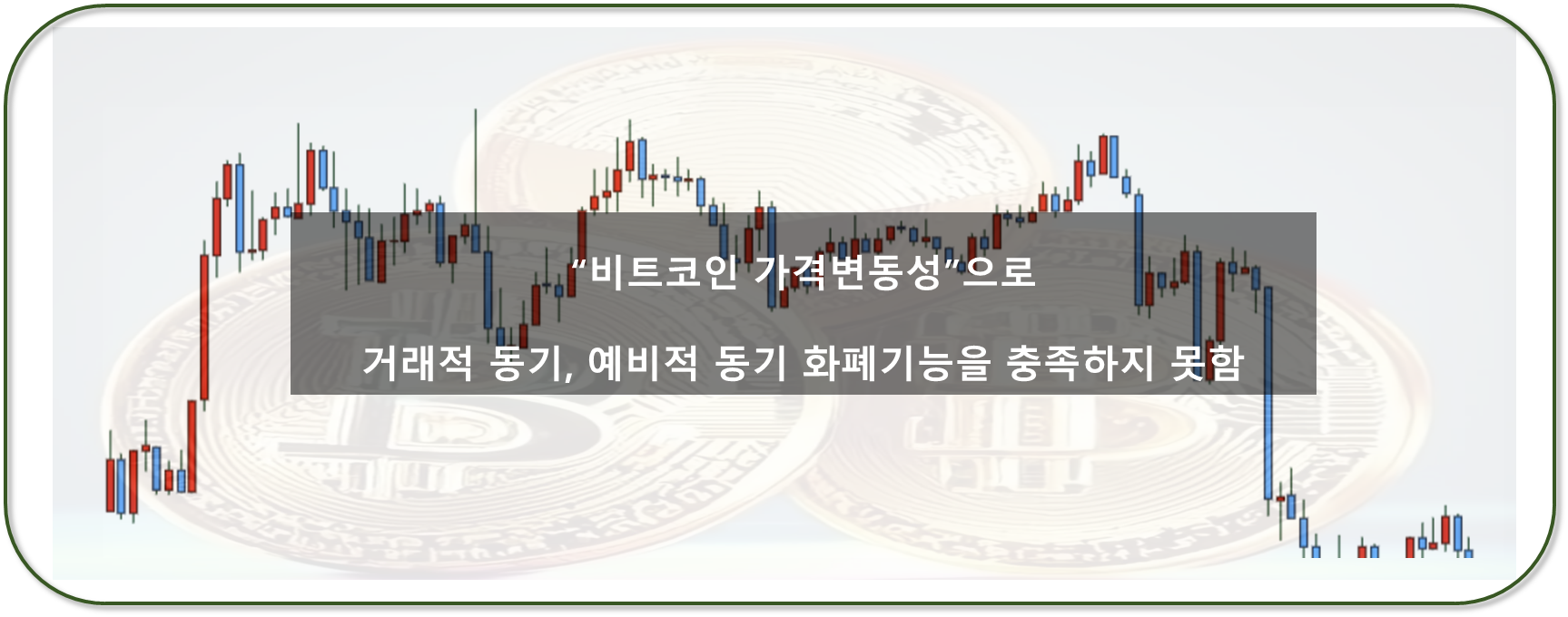 비트코인 가격변동성으로 화폐기능 충족하지 못함