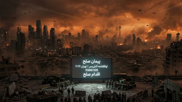 도시 인프라가 파괴된 포화 속의 테헤란