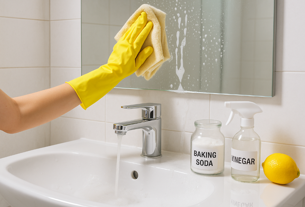 세면대 얼룩·거울 물때 없애는 쉬운 방법에 대해