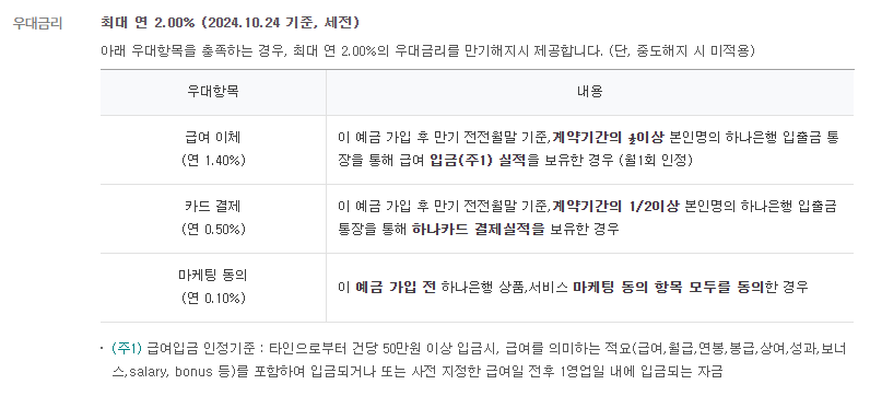 중소기업 재직자 우대 저축공제 하나은행 기업은행 비교