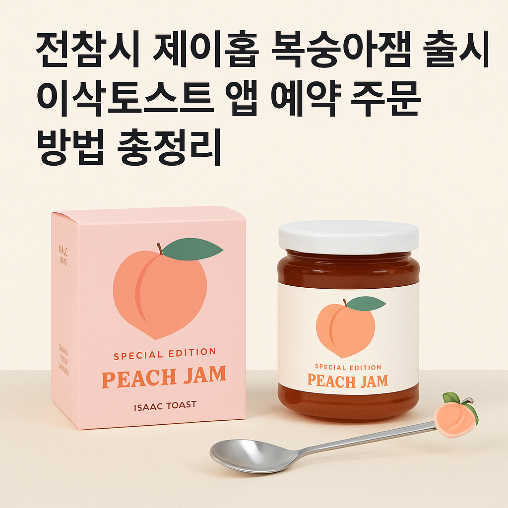 전참시 제이홉 복숭아잼, 앱 예약 주문 방법