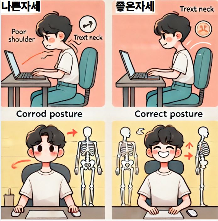 자세교정의 중요성과 바른자세 유지법