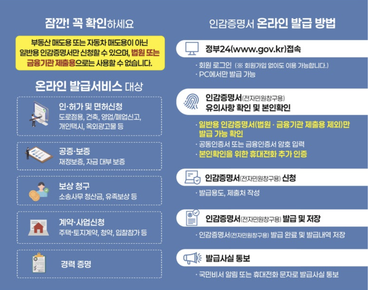 인감증명서 인터넷 발급 서비스 실시